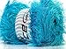 Large 100 gram Skein Turquoise Blue Eyelash Yarn Fun Fur 164 Yards