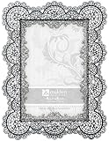 Malden Sabella Lace Metal Picture Frame, 4 by 6-Inch