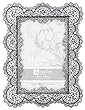 Malden Sabella Lace Metal Picture Frame, 4 by 6-Inch
