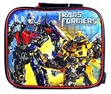 Fast Forward New York Transformers Movie Series "Dark of the Moon" Single Compartment Soft Insulated Lunch Bag/Box with Image of Optimus Prime and Bumblebee (Bag Dimension: 7-1/2" x 9-1/2" x 3-1/2") & Water BottleIMAGE