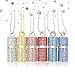 Techkey USB Flash Drive,Bling Rhinestone Diamond Crystal Glitter Lipstick Case Shining Jewelry Necklace,16GB,Sea Blue