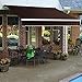Awntech 10-Feet Galveston Semi-Cassette Left Motor with Remote Retractable Awning, 96-Inch Projection, Brown