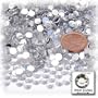 The Crafts Outlet 144-Piece Flat Back Loose Acrylic Round Rhinestones, 5mm, Crystal Clear