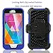 ULAK Belt Clip Holster Heavy Duty Rugged Hybrid Shockproof Combo Kickstand Case Cover for Apple iPhone 6 Plus 5.5 inch (Blue+Black)