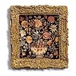 English Embroidery III, circa 1800 - Gold Frame Magnet with pop-out easel (2-3/4" x 2-1/2")