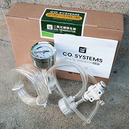 DIY aquarium planted tank CO2 system kit tube valve guage bottle cap D201