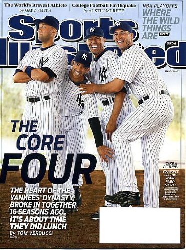 Sports Illustrated May 3 2010 Derek Jeter & Jorge Posada & Andy Pettitte & Mariano Rivera/New York Yankees on Cover, Big Ten Expansion, Phoenix Suns, Utah Jazz, Kevin Durant/Oklahoma City Thunder, San Antonio Spurs