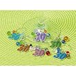 "30" Glass Charms - Set of 6