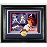Highland Mint Atlanta Braves Chipper Jones Framed with Bronze Coin