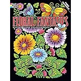 floral fantasies stained glass coloring book dover stained glass coloring book