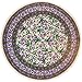 French Floral Tablecoth-66 Inch Round-Emerald & Purple