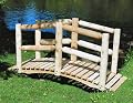 Lakeland Mills  5' Cedar Log Decorative Garden Bridge