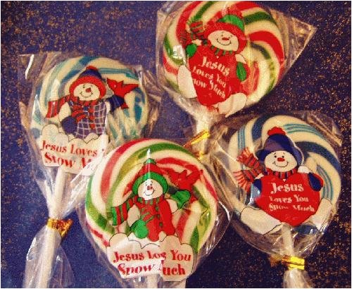 Jesus Loves You Snow Much Swirl Lollipop by Millennium