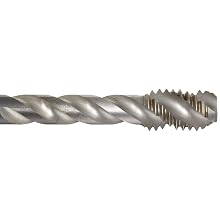 Dormer EX006H Powdered Metal Steel Spiral Flute Threading Tap, Gold Oxide Finish, Round with Square End Shank, Modified Bottoming Chamfer