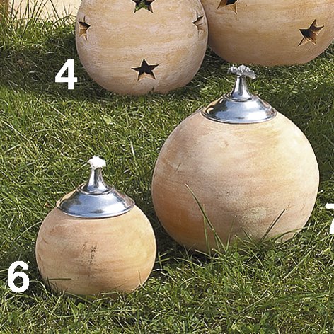 Brema Marketing E316150 Terrakotta-Kugel-Öllampe 15 cm