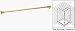 CRL 51 Brass Wall-to-Glass Support Bar for 3/8 to 1/2 Thick Glass