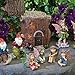 Bits and Pieces-Small Hand Painted Polyresin Garden Fairy House with Lights - Create Your Own Woodland Fairy Village