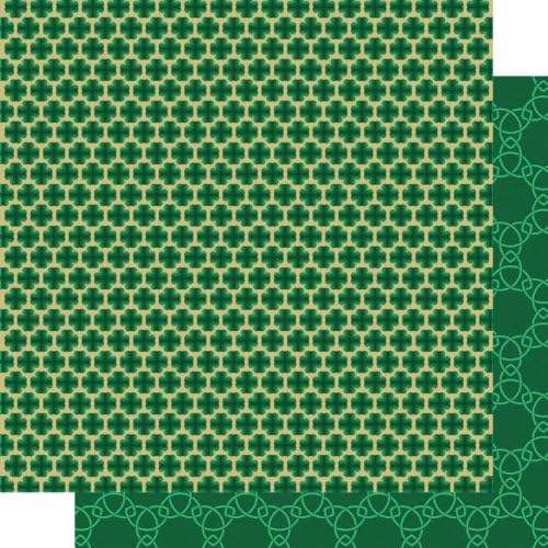 Kite Tails Designs 12 by 12-Inch Luck O' Shamrocks Paper, 25-Pack