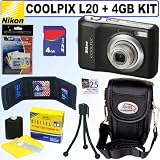 Nikon Coolpix L20 10MP Digital Camera + 4GB Accessory Kit