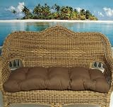 3-Piece Wicker Furniture Cushion Set - Waverly Solid Chocolate