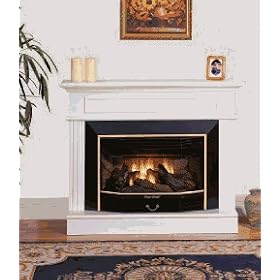 World Marketing GFN2815R The Newport Gas Fireplace in White