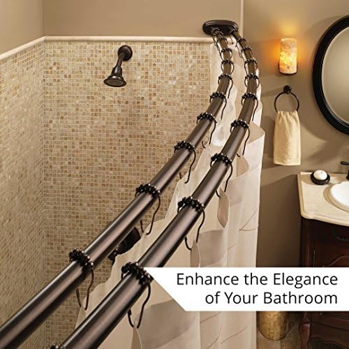 Shower Curtain Rings: Designer's #1 Choice - A Set 12 Pieces Oil Rubbed Bronze Beautiful Bath Accessories + FREE Bonuses (ORB)