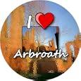 I Love Arbroath**10cm Round Acrylic Coaster** by Danetre Gifts
