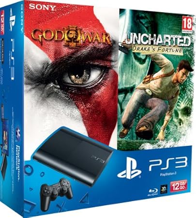 PlayStation 3 - Console 12 GB [M Chassis] con Essentials God Of War 3 e Uncharted [Bundle]