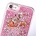 iPhone 6s case,iphone 6 case, liujie Liquid, Cool Quicksand Moving Stars Bling Glitter Floating Dynamic Flowing Case Liquid Cover for Iphone 6 4.7 inch(Christmas pink)