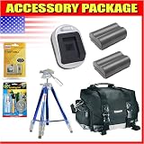 Canon 200DG Camera Case, Two BP-511 Equivalent Batteries, Battery Charger, 4 in 1 Lens Care Kit, LCD Screen Protectors, Xplorer Tripod