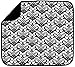 S&T 480100 Microfiber Dish Drying Mat, 16 by 18-Inch, Black/White Damask