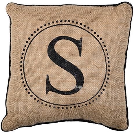 CSSaleStore S black letters Pillow Case 18x18 Inch (one side)