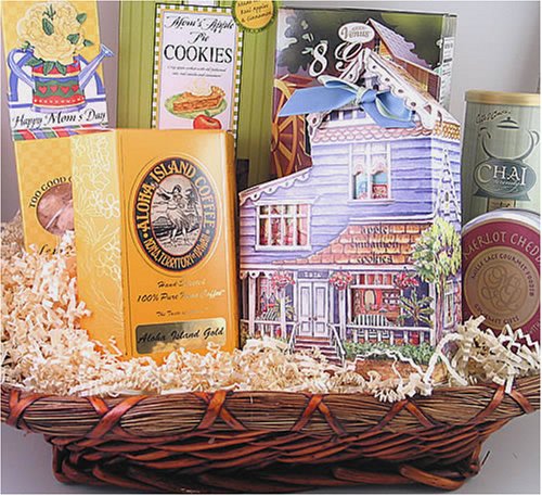 Deluxe Kona Coffee Mothers Day Gift Basket - 8 oz, Ground Kona GOLD & Gourmet Items by Aloha Island Coffee Company