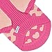Blueberry Pet Cutie V-Neck Dog Sweater in Shrimp Color with Pink Hearts, Back Length 12