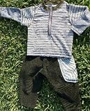 Boys Boutique Clothing Set - Vincent V! - Soft Checked Pants and Zip up Long Sleeved Shirt - Clothing Sets