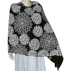 Shawls for Women Kashmir Sozuni Design Wool Accessory 28 x 75 inches (ebsp017)