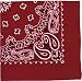 Bandanas by the Dozen (12 units per pack, 100% cotton) [Red Paisley]