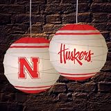 Nebraska Cornhuskers 18 Inch Rice Paper Lamp NCAA College Athletics Fan Shop Sports Team Merchandise