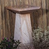 Garden Bird Bath Feeder - Polished Rainbow Stone Birdbath