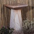 Garden Bird Bath Feeder - Polished Rainbow Stone Birdbath