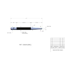 Starrett 117C Center Punch With Round Shanks, 4" Length, 1/8" Tapered Point Diameter