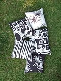 B&W Martini Pillow Sundure Fabric - Set of 5