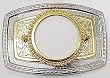 Sterling Silver/Gold Plated Dollar Holder Belt Buckle