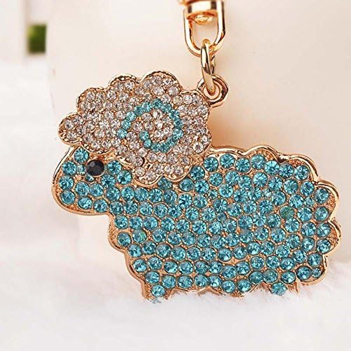 Shiny Love Lovely lamb sheep Zodiac creative auto Keychain Iraq Siya Rhinestone Keychain and customize full packet mail