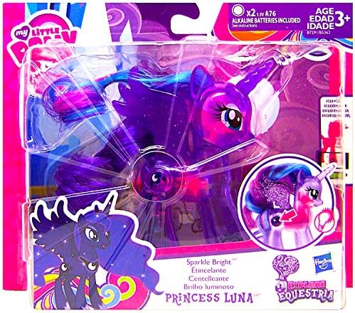 My Little Pony Sparkle Bright Light Up Princess Luna with Brushable Hair