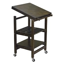 Oasis Concepts All Wood Entertainer Folding Table, Walnut