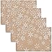 Now Designs Burlap Placemats, Set of Four, Snowflake Design