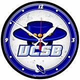 NCAA UCSB Gauchos Round Clock 12 inch