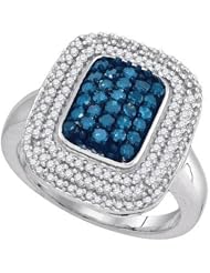 0.75CTW BLUE DIAMOND FASHION RING