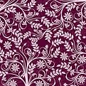 Purple Floral Pattern Gallery Wrapped Canvas - 20x20"
